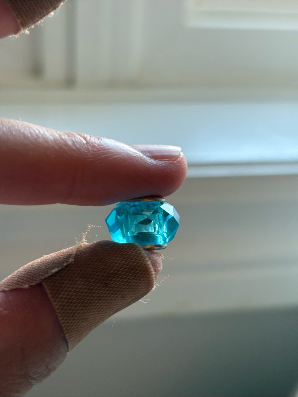 Vintage Blue Glass Style Bead